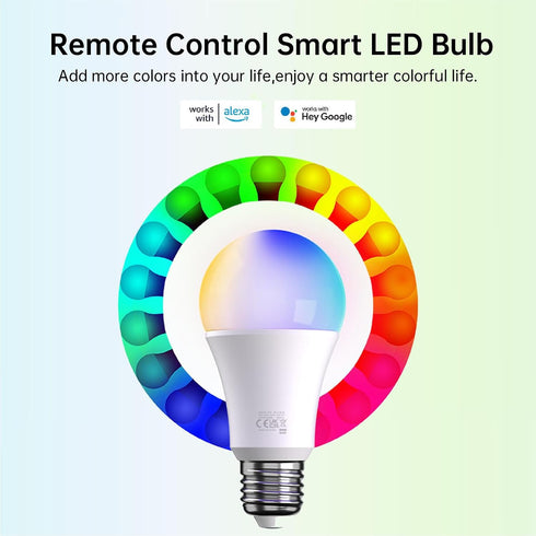 Orielis Bulbs, Bulb Bulb, Preset A60 E26 2.4GHz Bulb 9W, 806LM LED Smart Light Color Changing Light That Compatible