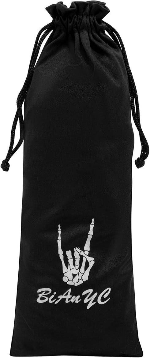 2-Pack Skeleton Hand Back Scratcher, Portable Extendable Telescopic Massager with Soft Rubber Handles (Black)