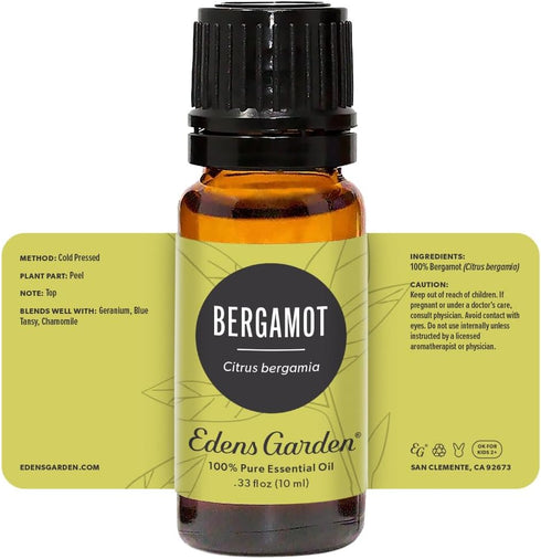 Edens Garden 100% Pure Bergamot Essential Oil - Therapeutic Grade Undiluted Aromatherapy - 10 ml