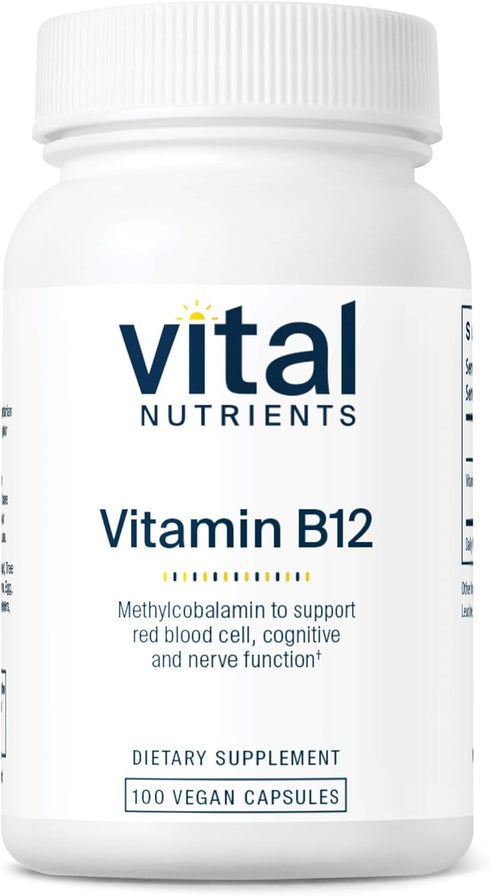 Vital Nutrients Vitamin B12 1000mcg - Vegan Methylated B12, Methylcobalamin for Metabolism, Cognitive & Nervous System