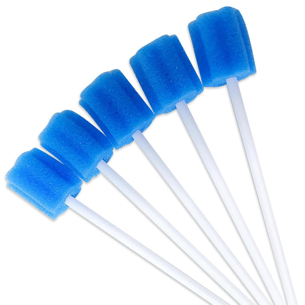 50 Pieces Disposable Oral Swabs, Unflavored Mouth Sponge Sticks for Elderly, Kids, Adults Cleaning