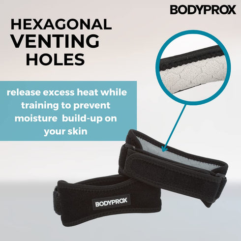 Bodyprox Patella Tendon Knee Strap, 2 Pack Knee Pain Relief Support Brace for Hiking, Soccer, Basketball
