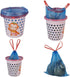 Bringer 3 Gallon Small Drawstring Trash Bags, 200 Counts, Blue Garbage Bag
