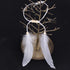 Set of 2 Women Lady Bohemian White Peacock Feather Headband Headdress and Armband Hippie Headpiece Headwear Handmade Tribal Indian Fascinator Feather Hairband Wedding Accessories