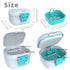 ARGOMAX Leak Proof Denture Bath Cup, Portable Soaking Box with Strainer, Upgraded Version for Dentures and Braces