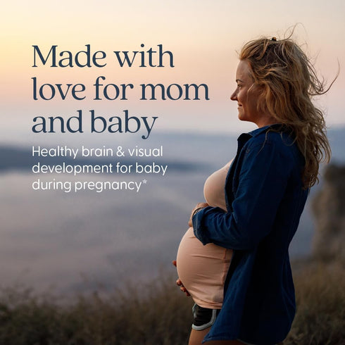 New Chapter Wholemega for Moms Fish Oil Supplement - Prenatal DHA with Omega-3 + Vitamin D3, 180 ct, 500mg Softgels