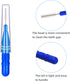 100pcs Braces Brush Disposable Interdental Brush Toothpick Dental Hygiene Flosser (Blue+Red)