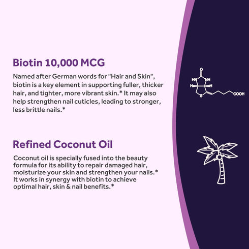 Doctor's Recipes Biotin 10,000 mcg for Hair Growth, Healthy Skin & Nails, Vegetarian-Friendly