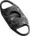 CIGARLOONG Black Engraved Stainless Steel Cigar Cutter with Double Blades