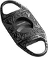 CIGARLOONG Black Engraved Stainless Steel Cigar Cutter with Double Blades