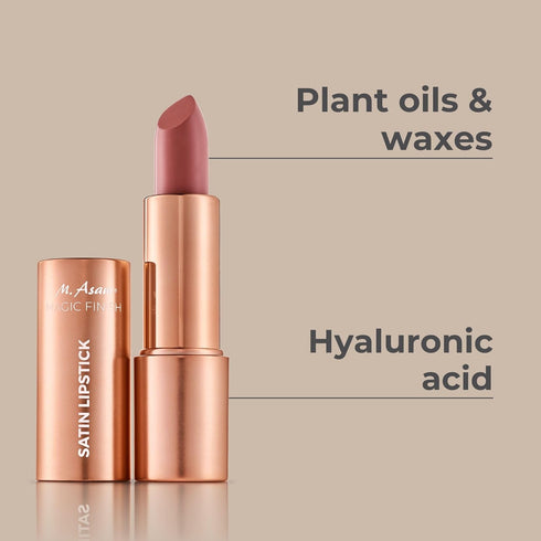 M. Asam Magic Finish Satin Lipstick (0.14 Oz) in Romantic Rosewood Shade, Long-lasting Silky Matte Finish