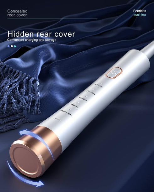 High Vibration Sonic Electric Toothbrush for Adults, 5 Modes, 2 Minutes Smart Timer, 8 Replacement Brush Heads, Ultra