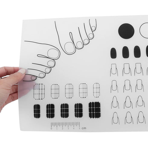 Nail Art Stamping Mat - Silicone Workspace Stamping Plate, Nail Polish Coloring Practice Pad, Translucent color