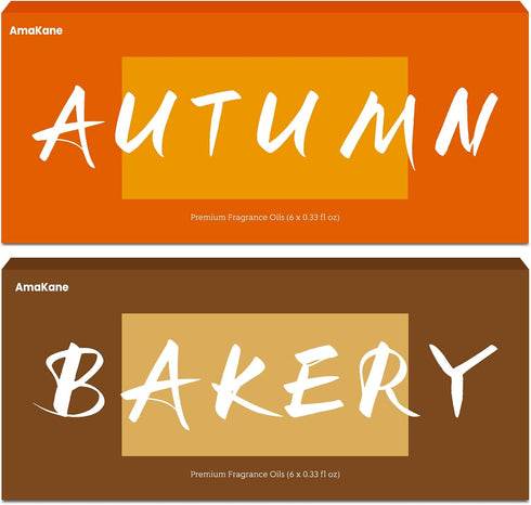 Autumn & Bakery Fragrance Oils Set, AmaKane Fragrance Oil for Candle Making,