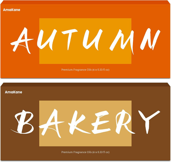 Autumn & Bakery Fragrance Oils Set, AmaKane Fragrance Oil for Candle Making,