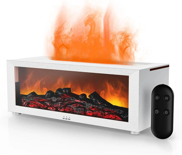 Sakerplus Oil Aroma Diffuser, Fireplace Flame Aroma Diffuser & Humidifier,220ml Capacity LED