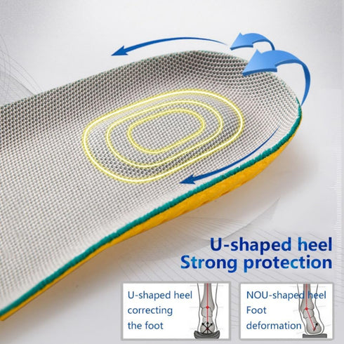 XINIFOOT 3 Pairs Elastic Shock Absorbing Shoe Insoles, Breathable Honeycomb Sneaker Inserts for Men
