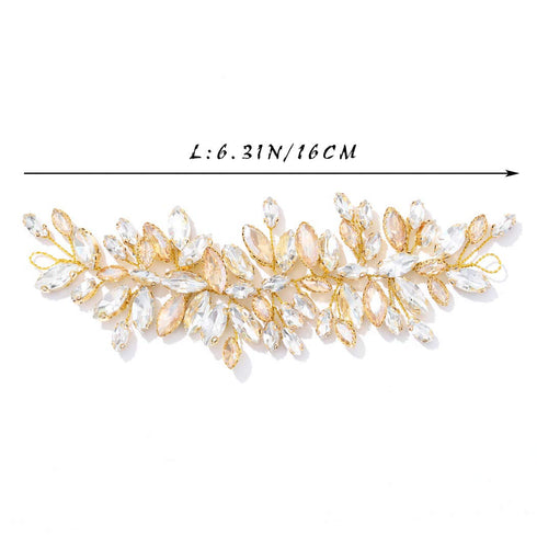 JAKAWIN Bride Crystal Wedding Hair Vine, Gold Rhinestone Hair Piece for Women