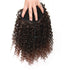 Short Afro Kinky Curly Ponytail Hair Piece for Women, Synthetic Extension in Mix Dark Brown (1B/33#)