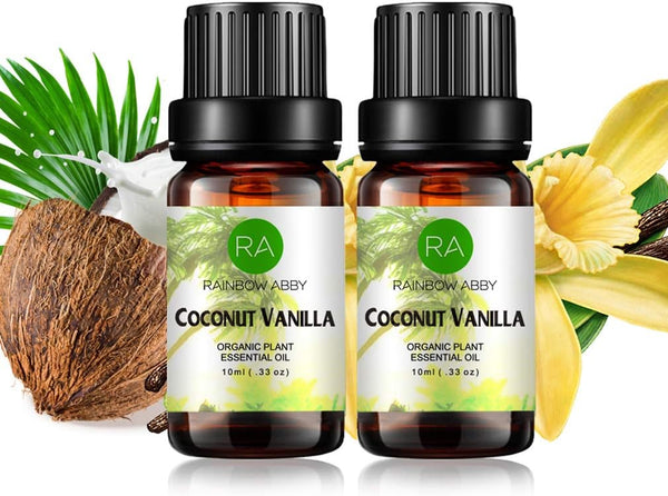 2-Pack Coconut Vanilla Essential Oil - 100% Pure Organic Therapeutic Grade Blend - 10 ml