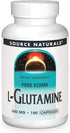 Source Naturals L-Glutamine - Free Form Amino Acid, Supports Metabolic Energy - 100 Capsules