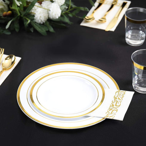 Vplus 400 Pack Paper Napkins, Guest Towels Disposable, Premium Quality 3-ply Dinner Napkins for Events (Gold)