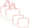 4 Pieces Clear Makeup Bags, Large Clear Makeup Cosmetic Toiletry Bag, Clear Plastic PVC Tote Bags with Zipper Handle Portable Travel Luggage Pouch Airport Airline Vacation Organization (PINK)