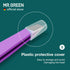 MR.GREEN Colorful Eyebrows Tweezers, Stainless Steel Slanted Makeup Tools for Fine Hair Removal (Purple)