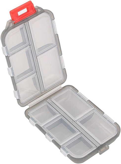 YEEHO Pill Case - Portable Supplements Tablet Container Box with 10 Compartments -