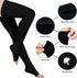 Thigh High 20-32 mmHg Compression Stocking - Toeless Compression Socks for Women & Men Circulation with Silicone Dot