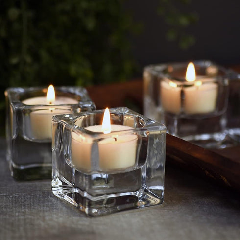 Set 36-4 DEYBBY Natural Scented Soy Wax Tealight Candles Bulk, Jasmine Aromatherapy Luxury Tea Candle of Hour Burning