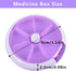 INVODA Weekly Pill Organizer, 7 Day Pill Dispenser with 3 Times Compartments, Push Button Rotate, Purple
