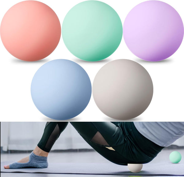 Shyyween 5 Pack Massage Lacrosse Balls for Myofascial Release, Yoga Deep Tissue Massage,