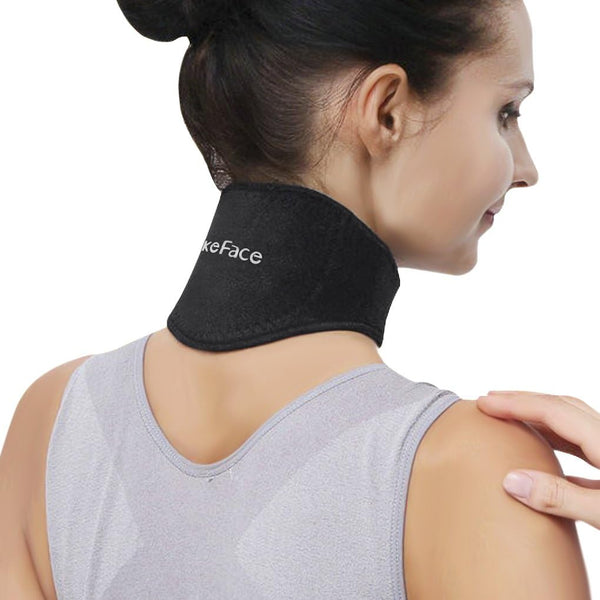 Neck Brace for Pain Relief - Self Heated Natural Physical Therapy Healing Neck Wrap, Flexible Cervical Collar