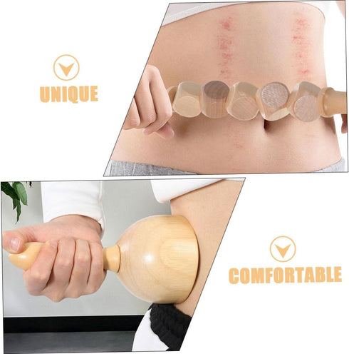 Wooden Manual Muscle Roller Tools for Relaxation and Massage