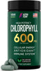 Chlorophyll Capsules 600 mg - Natural Chlorophyll Pills for Women & Men, BioAvailable Supplement for Energy, Immunity,