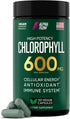 Chlorophyll Capsules 600 mg - Natural Chlorophyll Pills for Women & Men, BioAvailable Supplement for Energy, Immunity,