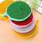 4 pcs Multi-Purpose Kitchen Double Side Round Dishwashing Sponge Scrubber Cleaning Tool
