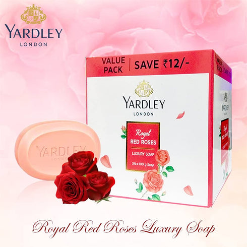 Yardley Soap - Red Roses - 100g - Pack of 3