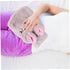 Pineeseatile Hot Water Bag Hot Water Bottle Cartoon Rubber Feet Warmer Water Heating Pad with Plush Cover Beige Plush