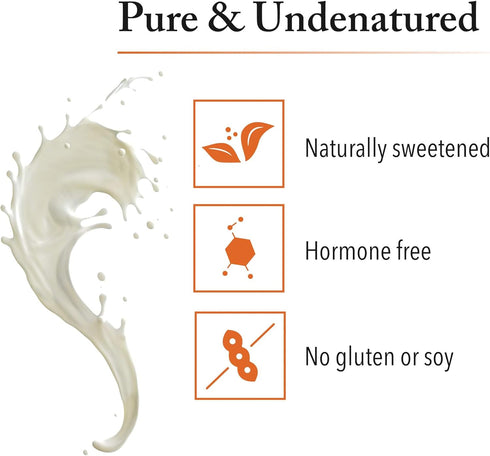 Whey Factors by Natural Factors, Grass Fed Whey Protein Concentrate, Unflavored, 2 lb, Aids Muscle Development