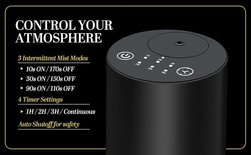 Sereneflow 3 Waterless Essential Oil Diffuser, battery-operated cordless aromatherapy diffuser with timer & mist