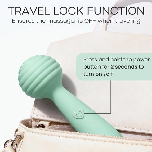 JYCRYP Manual Travel Massager, Cordless Handheld Mini Massage Tool (Green)