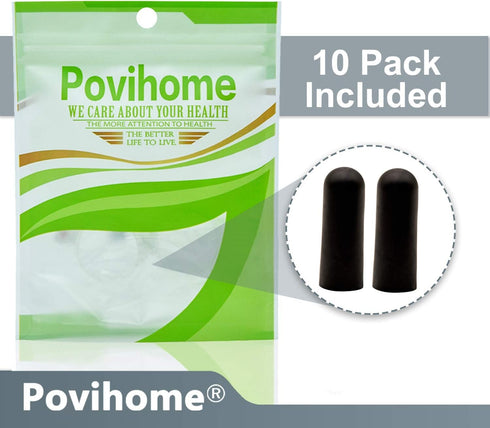 Povihome Black Finger Protectors, Moisturizing Thumb and Finger Covers, Elastic Cracked Finger Sleeves
