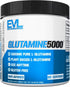 Pure Vegan L-Glutamine Powder Supplement - Evlution Nutrition 5g for Post Workout Recovery and Gut Health