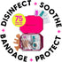 BLINGSTING First Aid Kit - 75 Essential Supplies, Gold Travel Case - Mini Emergency Kit for Women - Pink Interior (1
