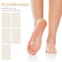 NQEUEPN 75pcs Corn Cushions, Corn Pads for Toes Latex Sponge Foot Callus Pads Self-Adhesive Foot Care Cushions