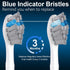 Replacement Brush Heads, 10 Count Compatible with Philips Sonicare Electric Toothbrush, Charcoal/Blue Refills