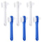Denture Brush Dual Head Toothbrushes, Hard Cleaning Brush for False Teeth, 2 Colors (6 Pieces)