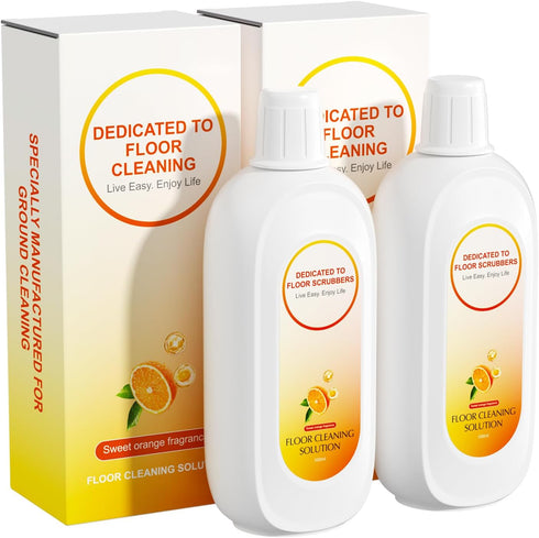 Orange Flavor Floor Cleaning Solution, Compatible with Tineco, Deep Cleans Multiple Hard Floors, 2 Bottles